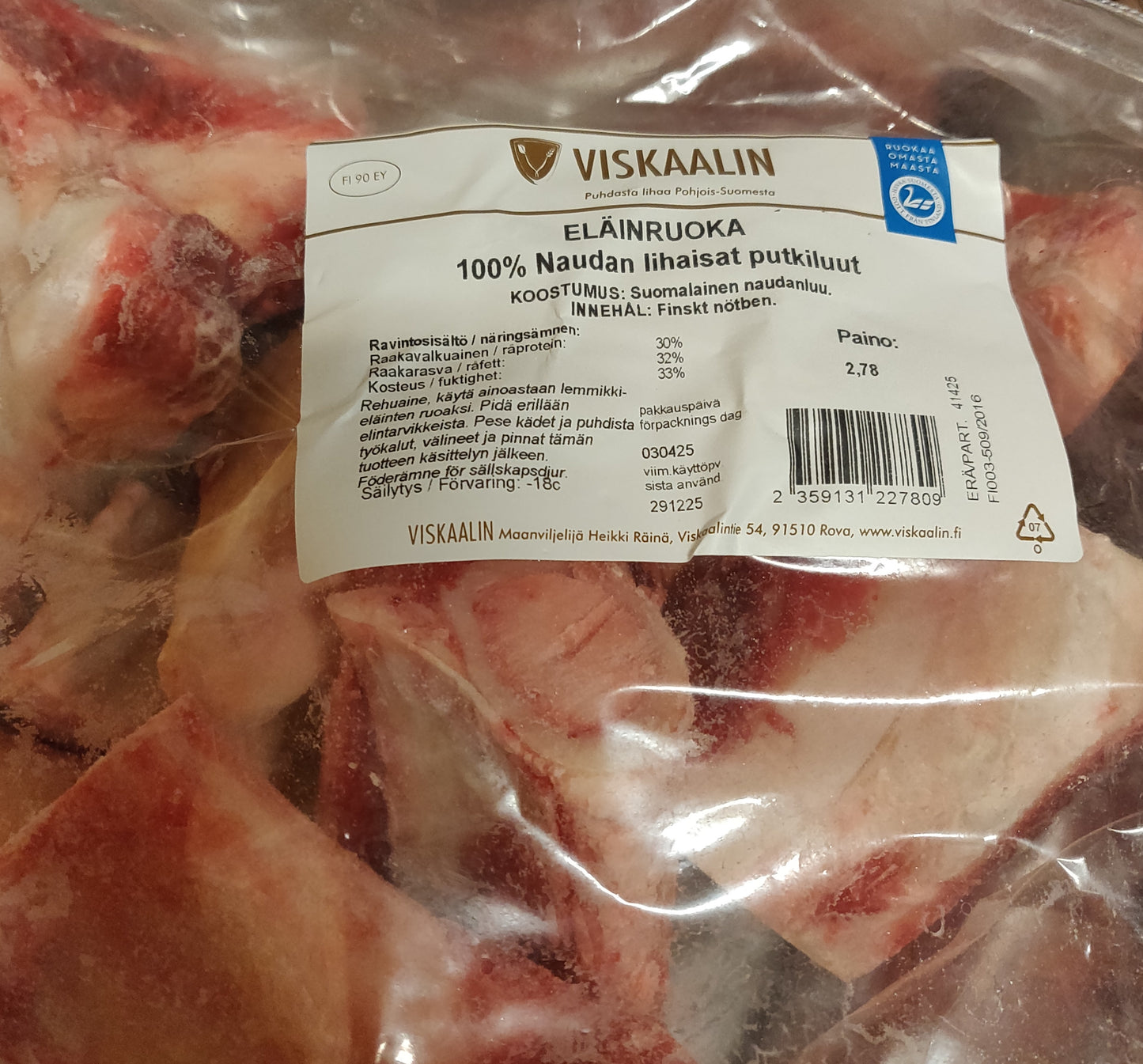 Lihaisat putkiluut - raakaruoka koiralle